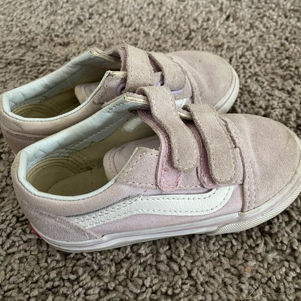 Toddler girls Velcro vans sz 7.5